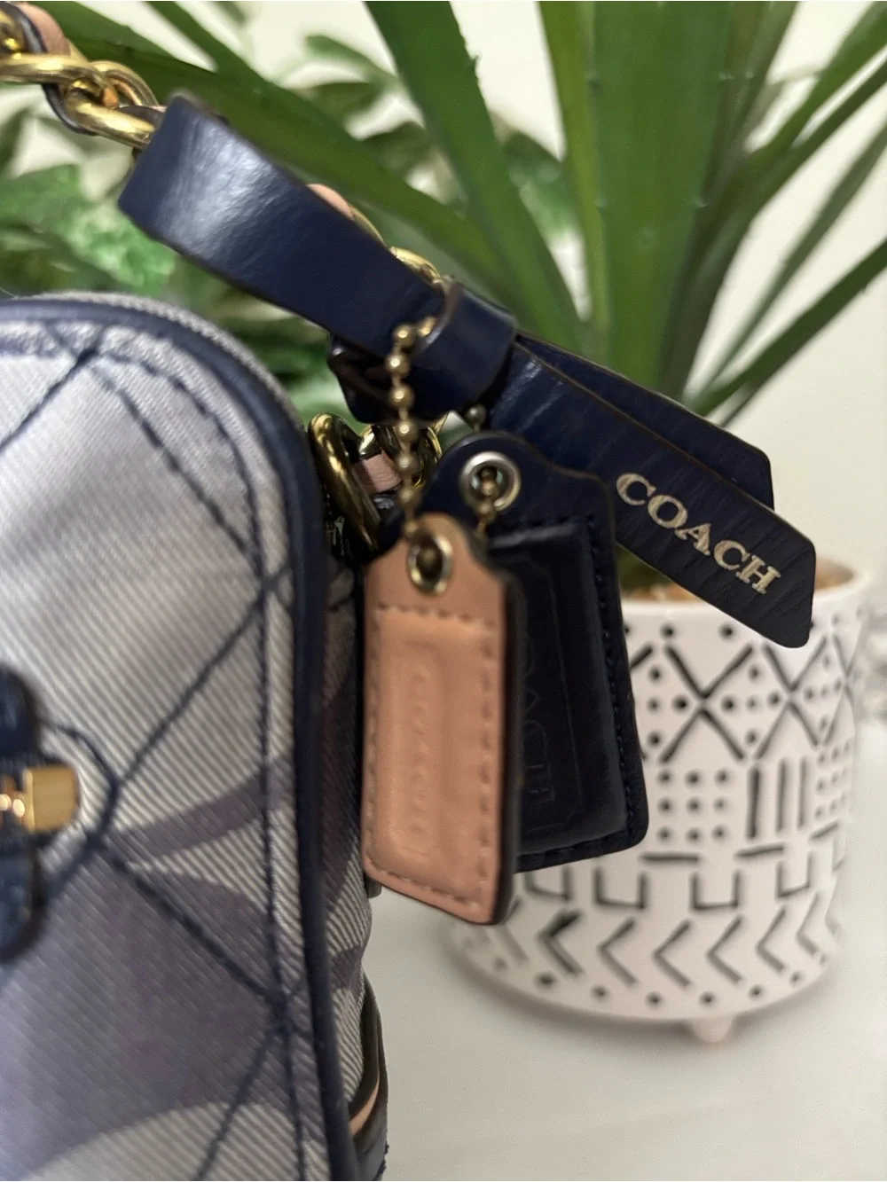 Coach Poppy Quilted Denim Crossbody